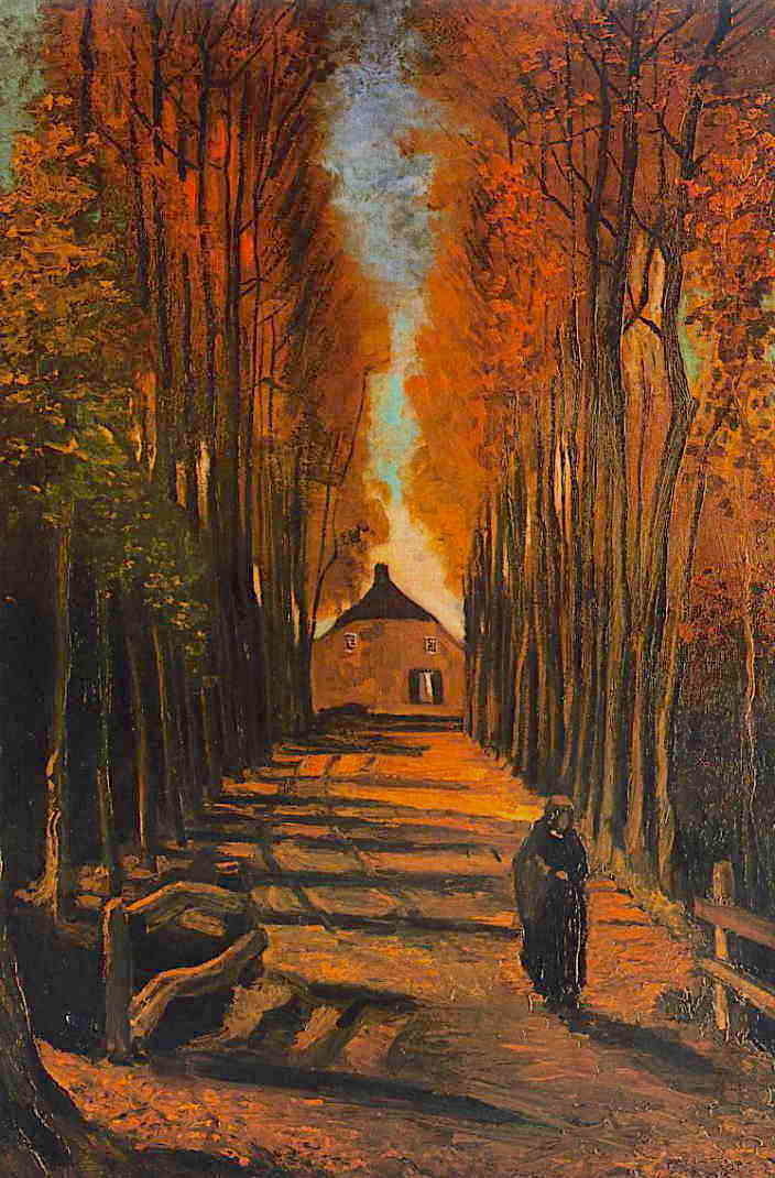 Vincent　van　Gogh、フィンセント・ファン・ゴッホ、秋のポプラ並木