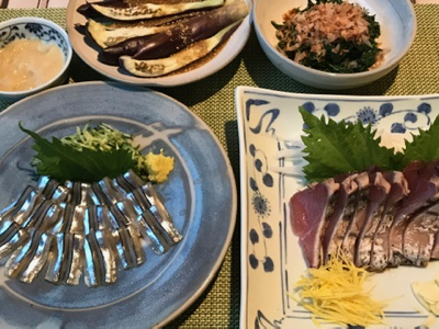 戻り鰹の塩締め＆キビナゴのお刺身　♪9月の魚のお取り寄せ♪_e0351091_02214213.jpg