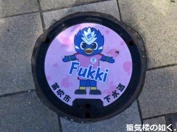 石和温泉駅前で、笛吹市のイメージキャラフッキ―等のマンホール蓋と出会いました(R020827)_e0304702_16362105.jpg