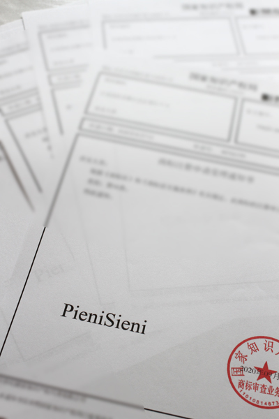 私の作家名「PieniSieni」「ピエニシエニ」を中国で商標登録しました_e0333647_16215325.jpg