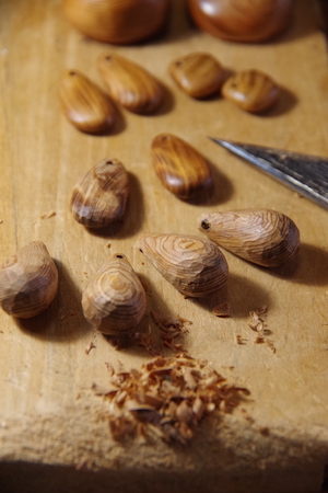 小さい木削り しずく Fukumuku 木削りあそび作家