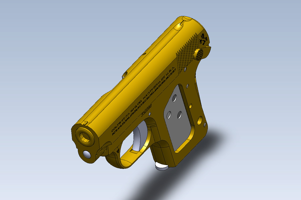 ZEKE アルミ削り出しブローニングHP メタル アルマイト ZEKE アルミ削り出しブローニングHP メタル アルマイト