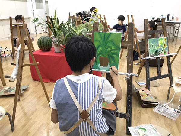 油絵「植物」 : 造形ジュニアこども絵画教室ブログ
