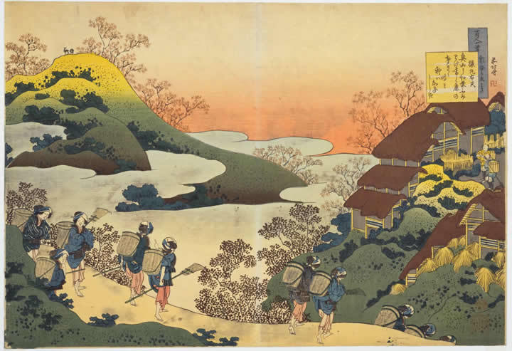 葛飾北斎の「百人一首うばが絵解」 : 一語一絵