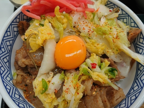 9/30 おしんこ月見つゆぬき牛丼並Aセット¥723 ⇒ ¥590@吉野家_b0042308_22444293.jpg