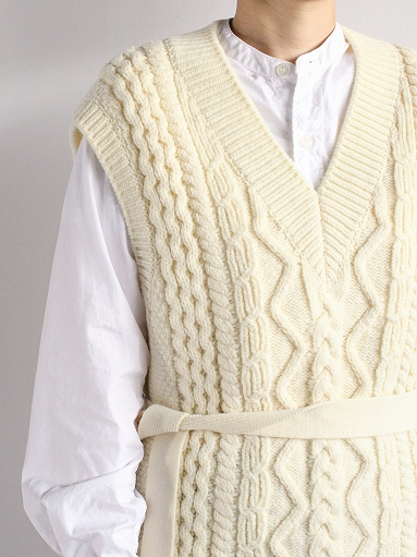 unfil　french merino cable-knit vest / natural_b0139281_16182739.jpg