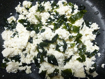 豆腐とワカメのチヂミ_b0198109_19495889.jpg