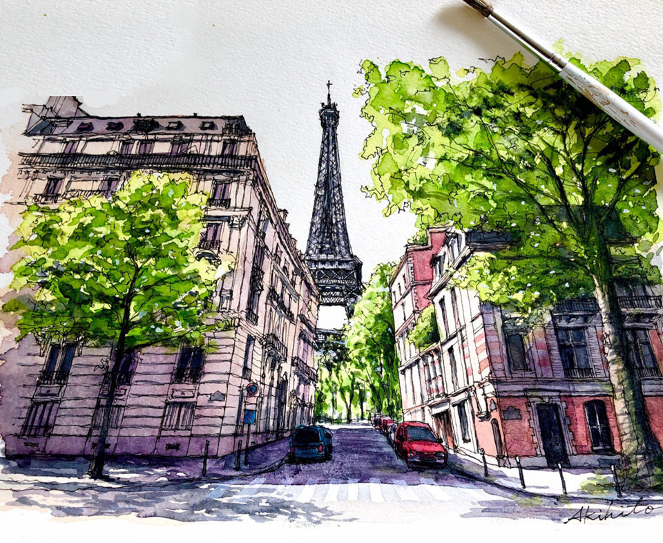 大聖堂風景　作者不詳　油絵　額61×33絵57×28cm ヨーロッパ街の風景 大聖堂風景作者不詳油絵額61×33絵57×28cm ヨーロッパ街の風景