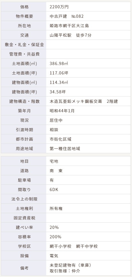 兵庫県 姫路市網干区 山陽平松駅から徒歩7分 6DK 角地 広々敷地約117坪 庭のある田舎暮らし 中古戸建_d0240201_17294790.jpg