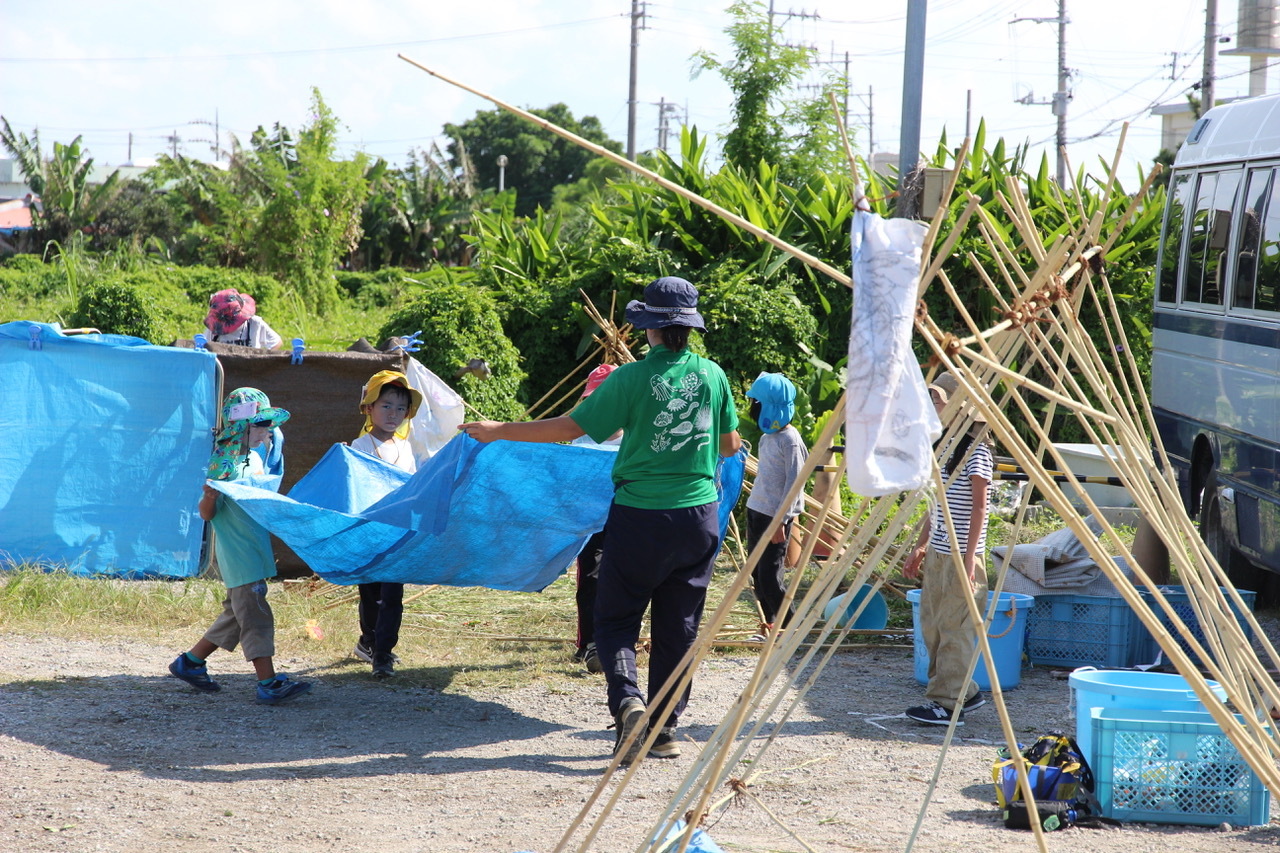 ひみつ基地キャンプ〔２日目〕ひみつ基地で迎えた2日目、今日は丸一日ものづくり。木を使った工作にチャレンジしました！　 #中城村_d0363878_20203368.jpeg