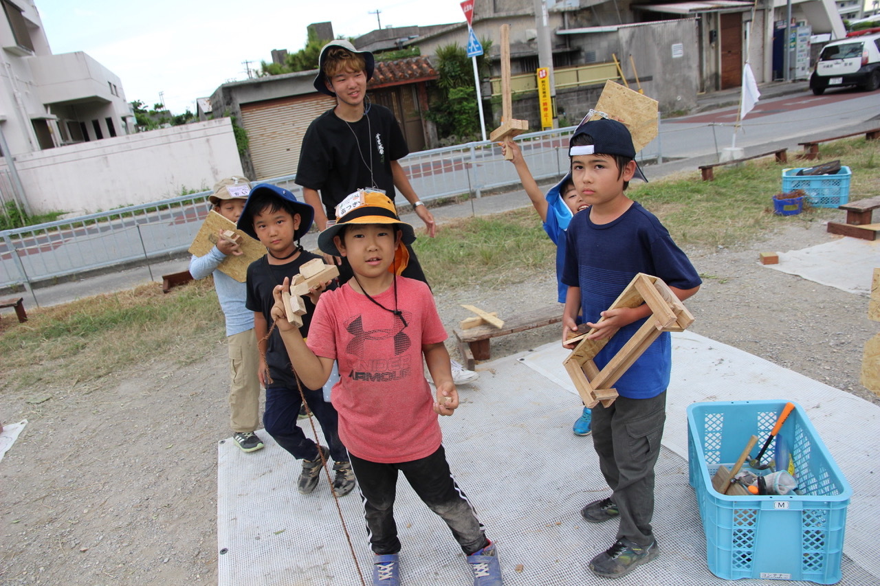 ひみつ基地キャンプ〔２日目〕ひみつ基地で迎えた2日目、今日は丸一日ものづくり。木を使った工作にチャレンジしました！　 #中城村_d0363878_20332007.jpeg