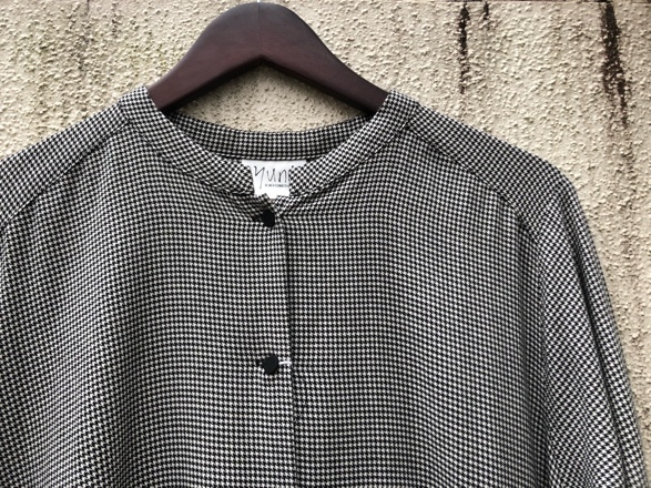 yuni◇千鳥柄マオカラーバックタックワンピース◇ : ＝ココリーネブログ=