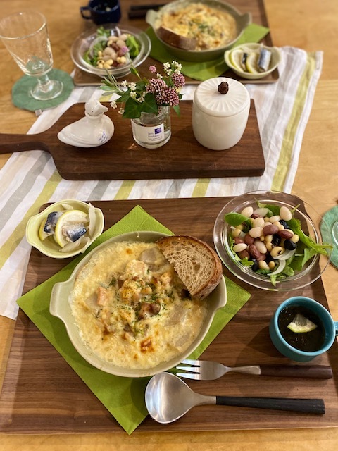 grill 里芋としめじと鶏もも肉の豆乳グラタン_a0165160_09244326.jpg