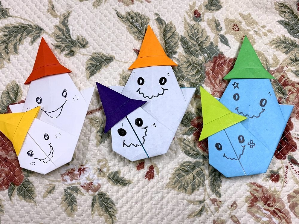 折り紙おばけ ハロウィン ガジャのねーさんの 空をみあげて Hazle Cucu