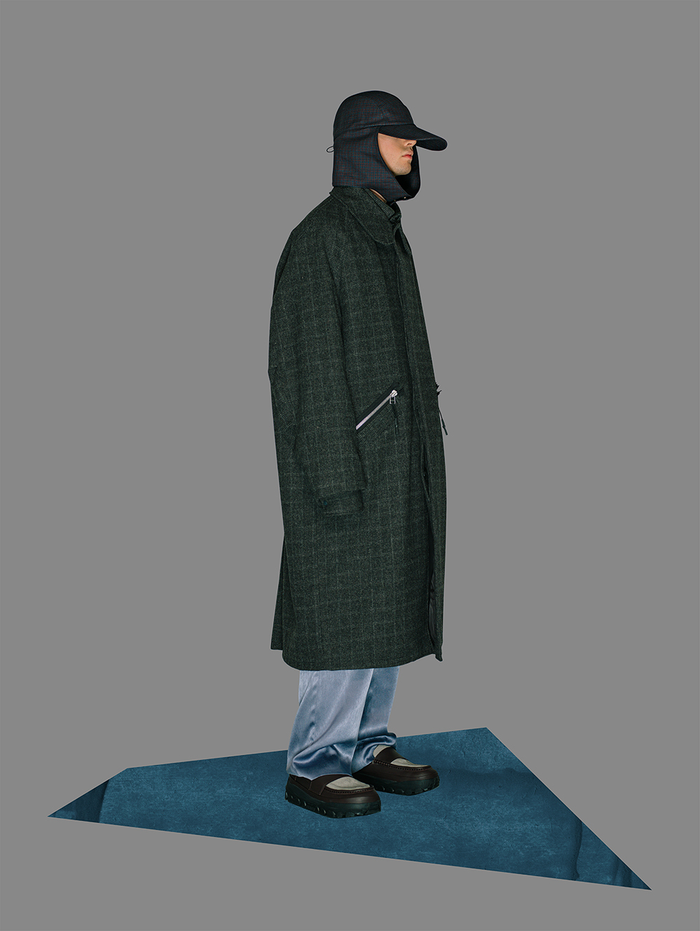 Name. COTTON PLAID AVIATOR HAT_d0269455_09103842.jpg