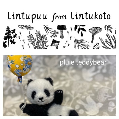 テディーベア 作家　Pluieさん作　パンダ テディーベア 作家Pluieさん作パンダ