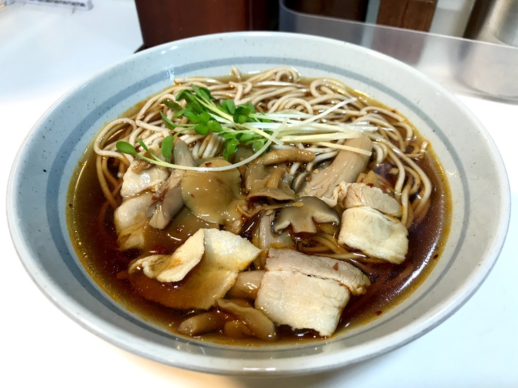 きのこラー油そば@爽亭(国分寺駅下りホーム)_c0212604_13592649.jpg