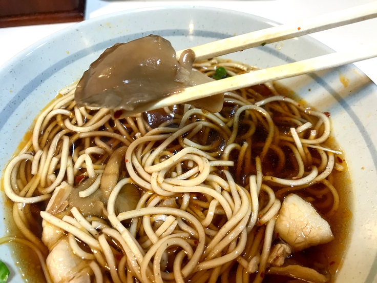 きのこラー油そば@爽亭(国分寺駅下りホーム)_c0212604_1423083.jpg