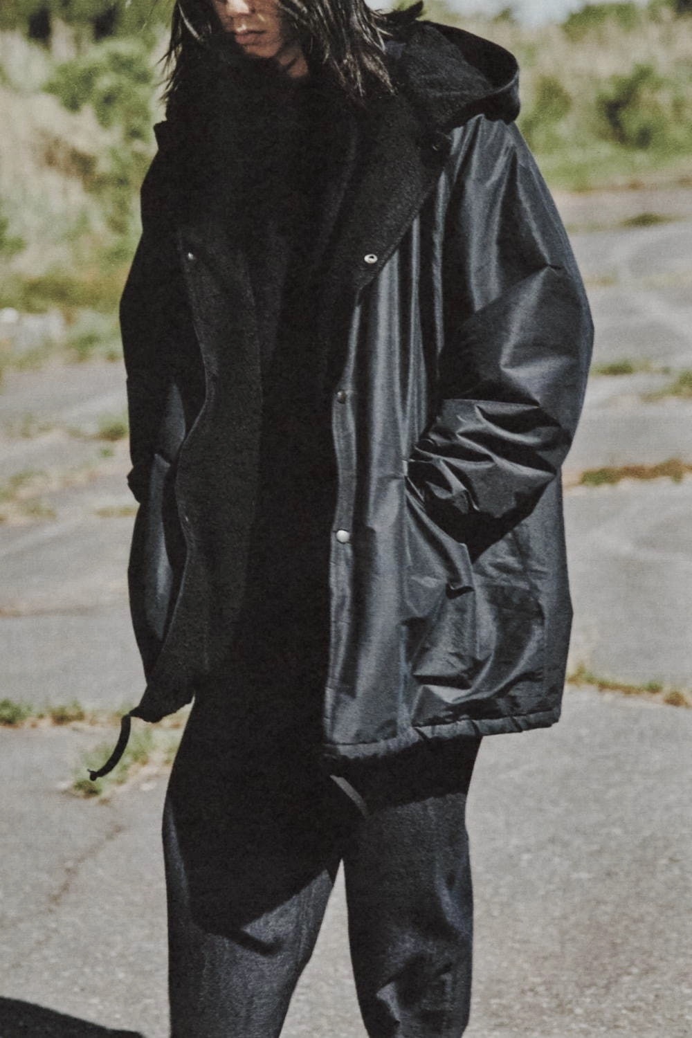 Comoli Hooded Coat Navy – Neighbour