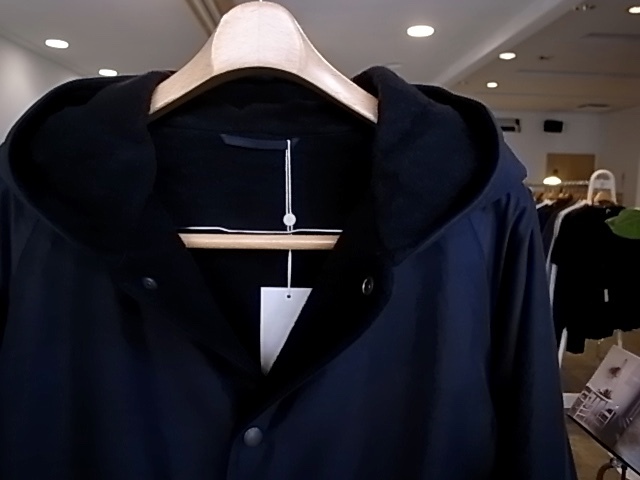 COMOLI Cotton Silk Hooded Coat_d0269455_19051354.jpeg