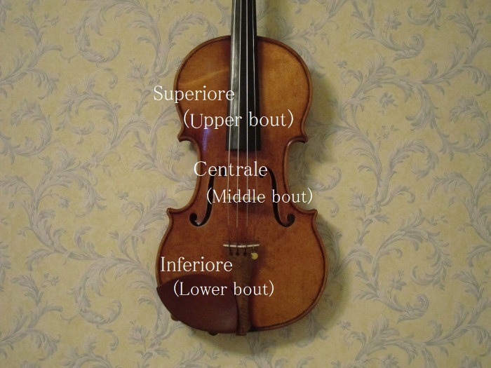 ヴァイオリンの各部の名称 : Cremona Kuga Violino ・・・久我 
