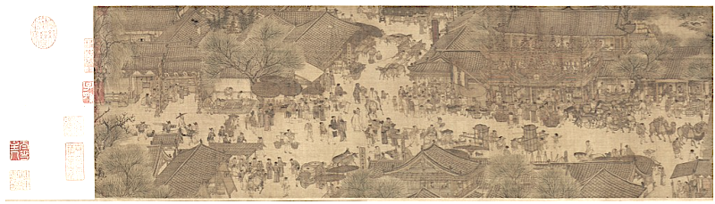 中国絵画　 北宋の清明上河図　名家　明時代　仇英 （最作)山水絵　国画　巻物　絵 中国絵画 北宋の清明上河図 名家 明時代 仇英 （最作)山水絵