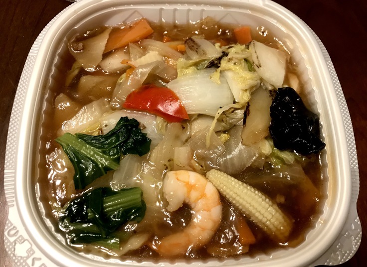 「1/2日分の野菜!香ばし炒め野菜の中華丼」(セブン)_c0212604_19532181.jpg