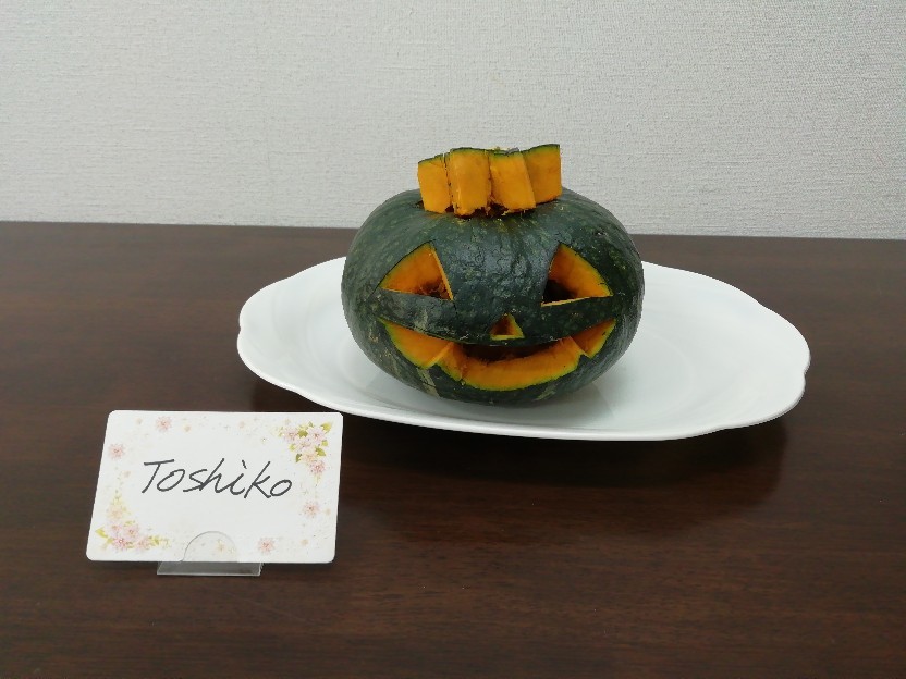 20/10/25 レッスン　ハロウィン　お化けカボチャ_f0129482_22115046.jpg