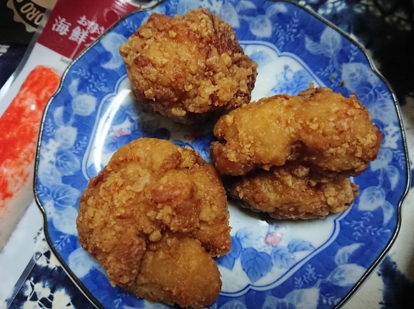 10/25夜勤明け サントリー金麦濃いめのひととき、お墨付き・オレンジチューハイ、味の素冷凍から揚げ、悪魔の壺もやし、自家製カレーライス@自宅_b0042308_17310961.jpg