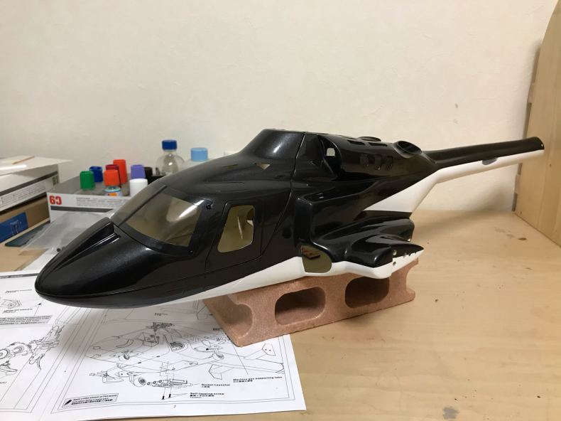 ラジコンヘリボディ　エアーウルフ　４５０ Amazon | Flight Modal RCヘリコプター Airwolf 450 塗装済み