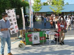 天王寺公園前で「大阪市廃止に反対」を訴えました。_a0114164_15070750.jpg