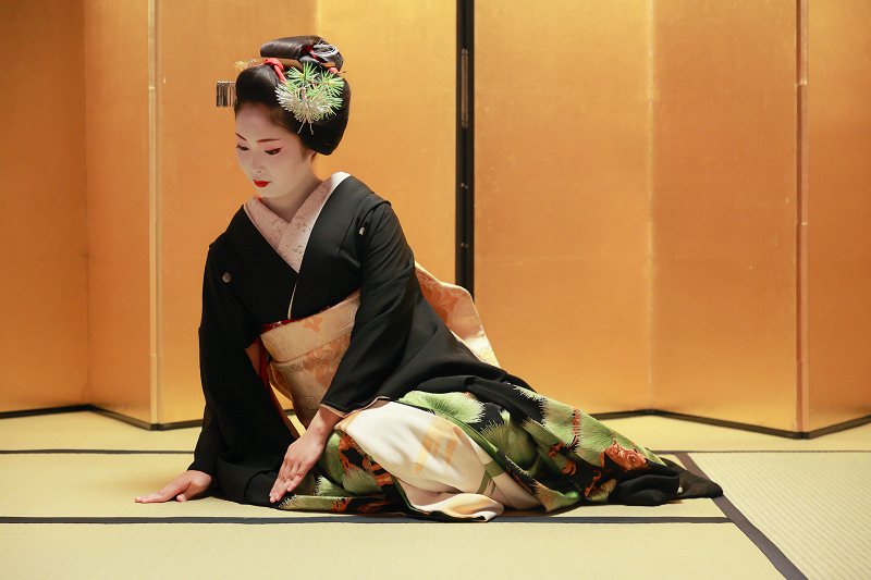 祇園　舞妓さん　セピア色　パネル　モノクロ　アンティーク 祇園 舞妓さん セピア色 パネル モノクロ アンティーク - 芸術写真