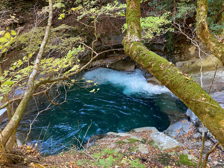 秋晴れの西沢渓谷は紅葉（通行止めあり）_a0018237_13440606.jpg