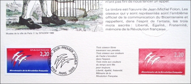 フォロンの切手「Bicentenaire Révolution Française (3