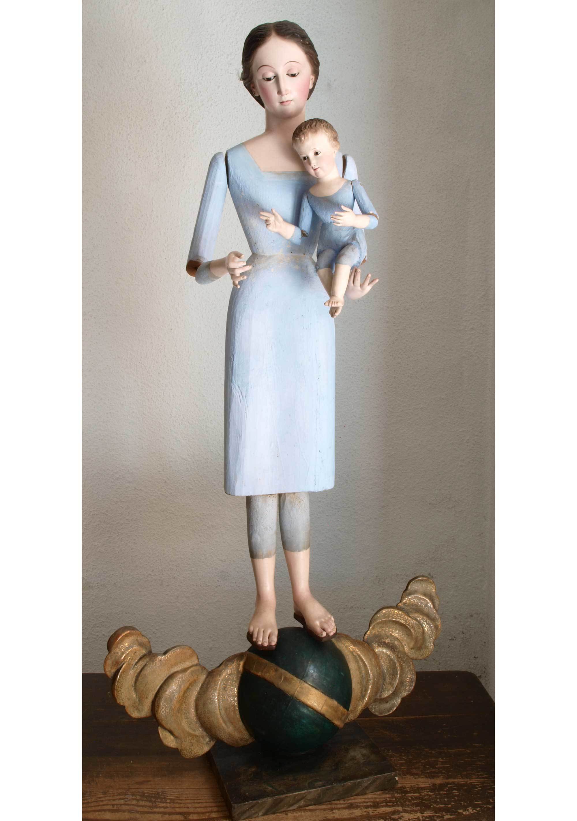 聖母子像 100cm ケージドール /H197_e0324838_03235456.jpg