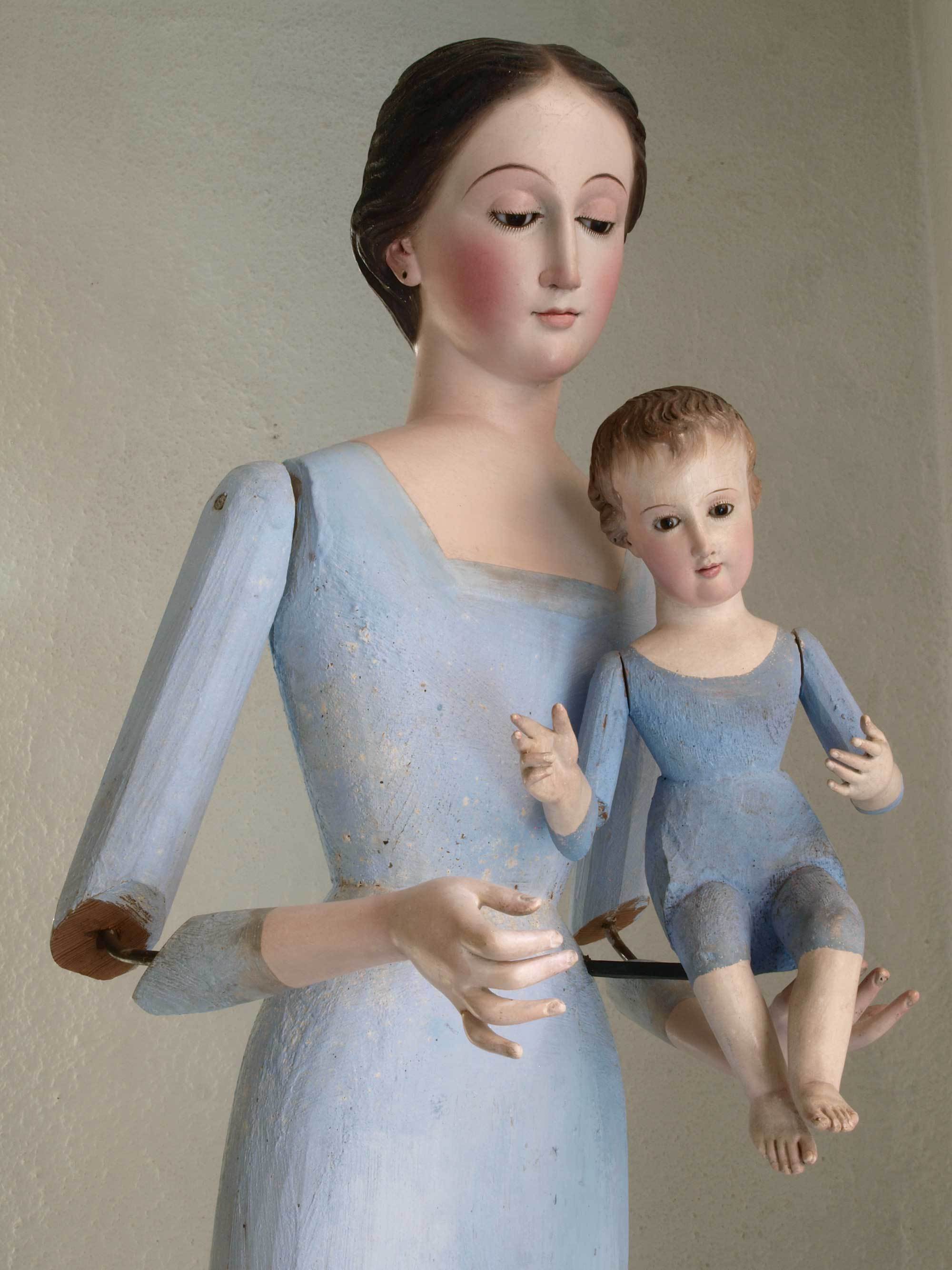 聖母子像 100cm ケージドール /H197_e0324838_03235545.jpg