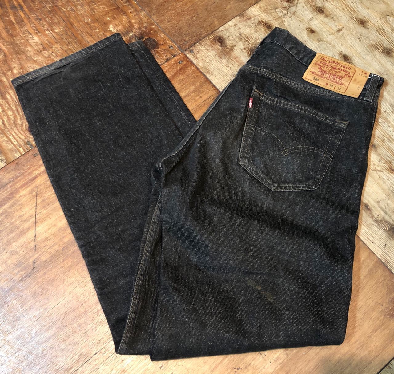 売れ済公式店 Levis 501 W34 L32 USA black 先染めブラック | tonky.jp