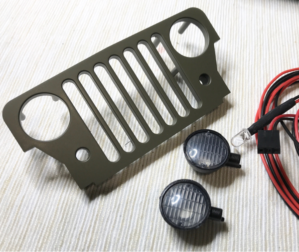 タミヤ ワイルドウィリー XB LEDライトとフロントグリル交換 タミヤ ワイルドウィリー XB LEDライトとフロントグリル交換
