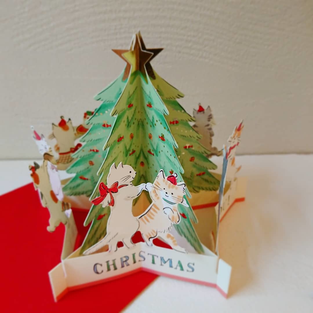 Tree Cat 立体クリスマスカード 雑貨shop Bee Balm 店舗 新着雑貨情報 Tree Cat 立体クリスマスカード 雑貨shop Bee Balm 店舗 新着雑貨情報