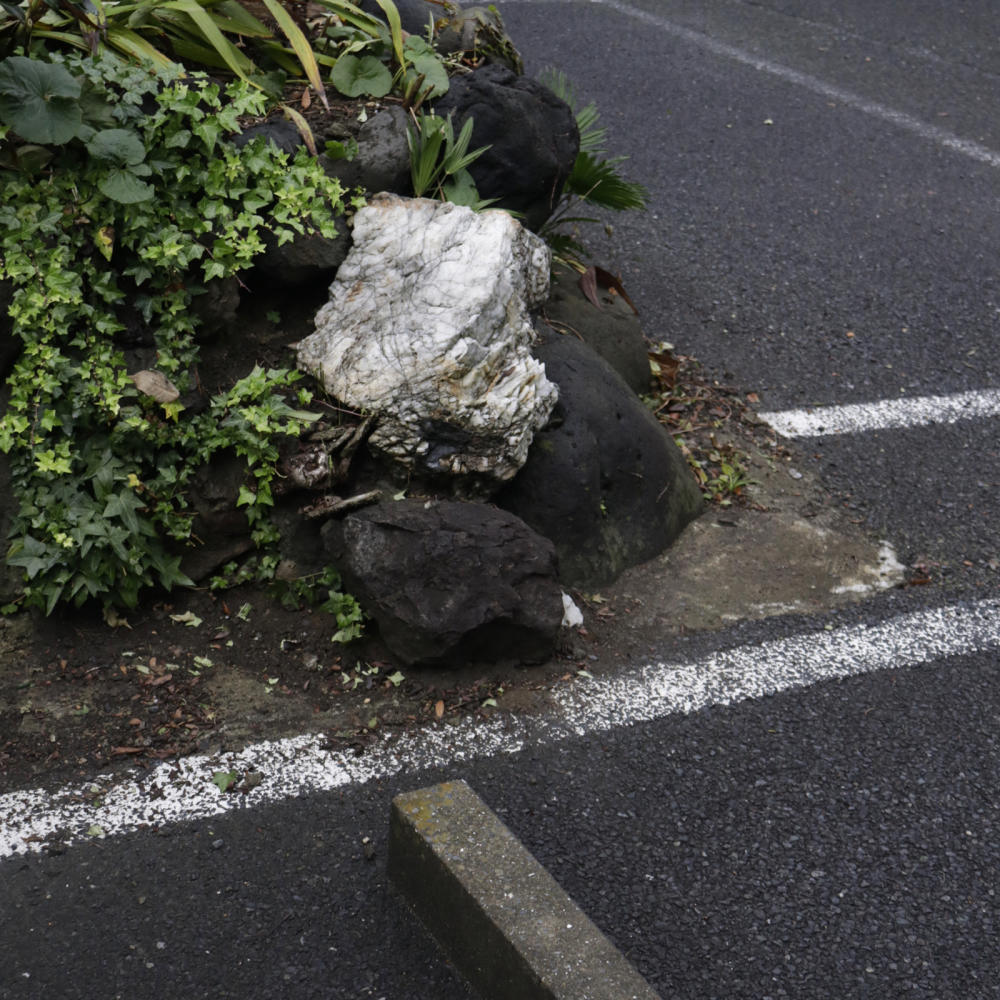 駐車場の敷地内にある富士塚、尾久浅間神社_c0060143_19595445.jpg