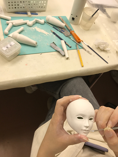 ”創作人形を作ってみよう” ④球体関節人形を作ってみよう(留学生創作人形科後期授業)_b0107314_14260278.jpg