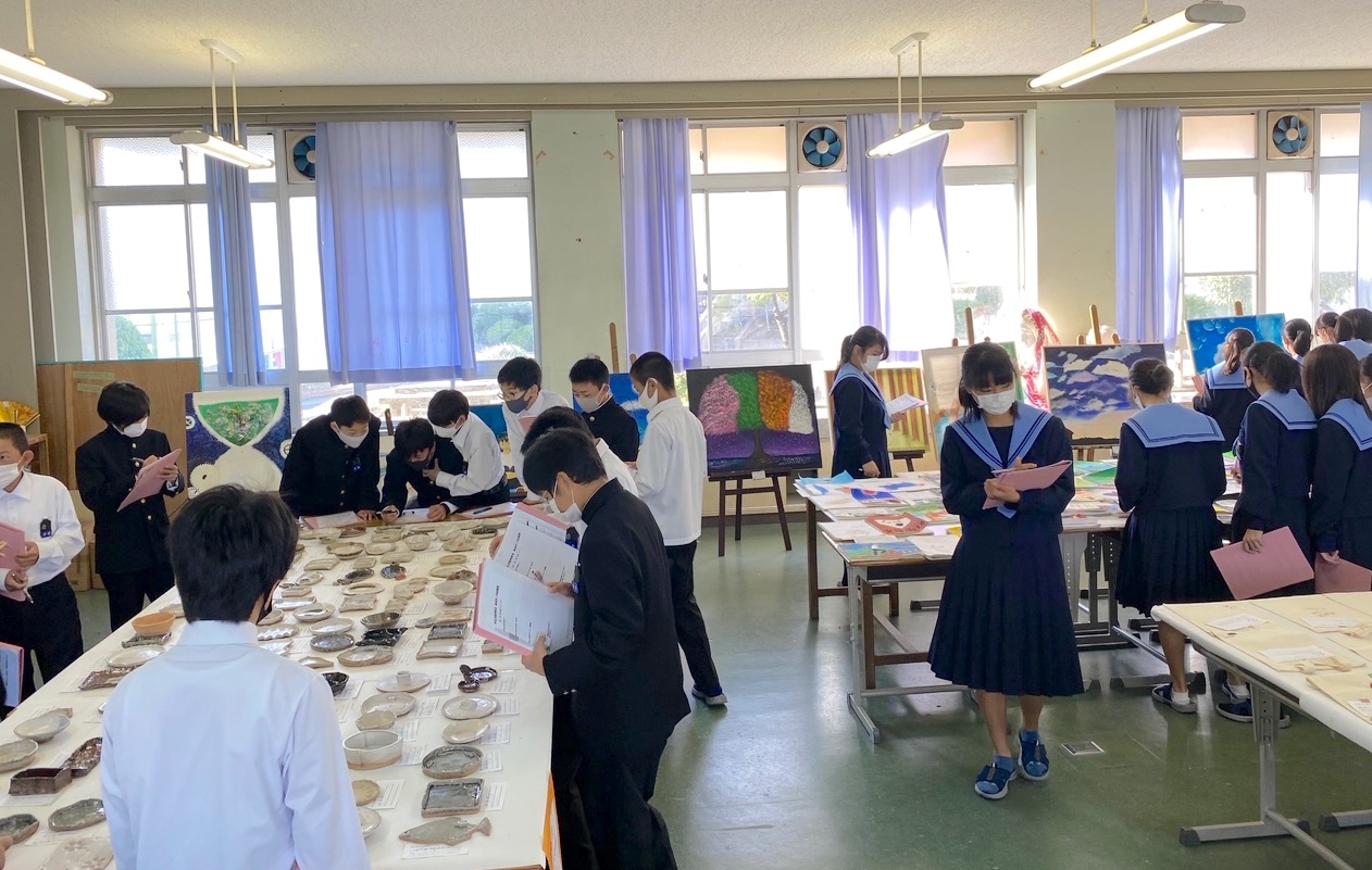 図工 美術の日ー中学校の授業報告 美術と自然と教育と 図工 美術の日ー中学校の授業報告 美術と自然と教育と
