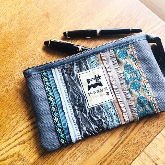 帆布でリボンbag_d0127925_10363983.jpg