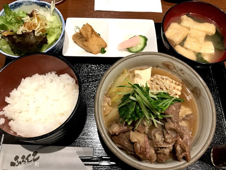 牛スジ肉豆腐定食 ふらんこ 立川 よく飲むオバチャン 本日のメニュー