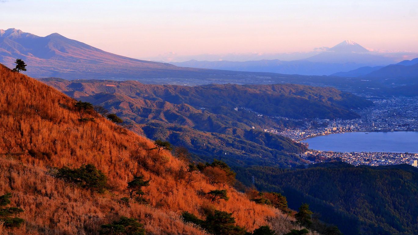 真昼の諏訪湖富士山！・・・高ボッチから　_a0031821_20580562.jpg