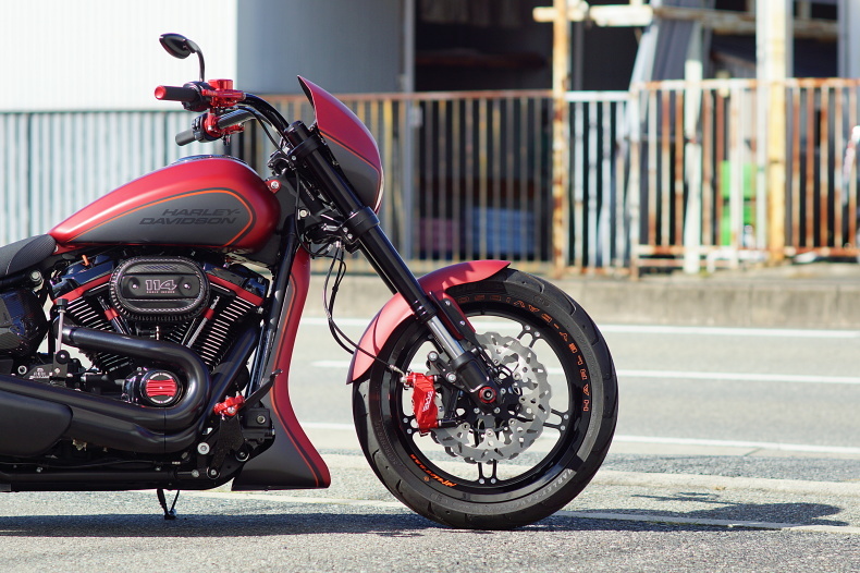 FXDR114 フロントフォーク ローダウン加工 : custom factory FXDR114 フロントフォーク ローダウン加工 : custom factory