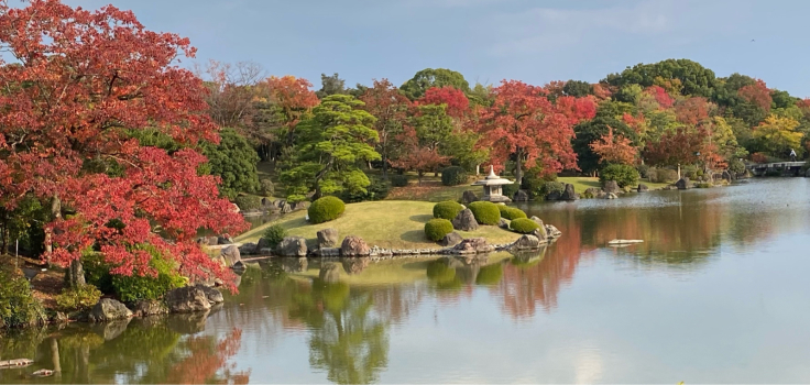 万博記念公園日本庭園の心字池_b0063958_07132836.jpg