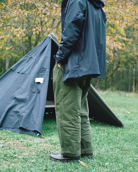 KUON Poland Army Tent Cloth Wide Pants