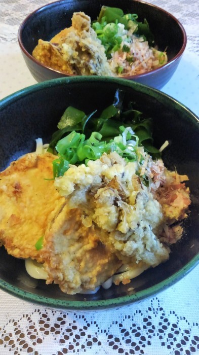 ■ランチ【ぶっかけ天婦羅うどん】お土産品の徳島の山田うどん使用です♪_b0033423_23311049.jpg