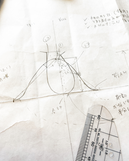 文化通信服装コース ジャケットコート作図 リモートスクーリング 手描きイラストハンドメイド ゆずの木の雑感 文化通信服装コース ジャケットコート作図 リモートスクーリング 手描きイラストハンドメイド ゆずの木の雑感